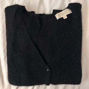 Sezane XS Gaspard Cardigan Sweater in Black